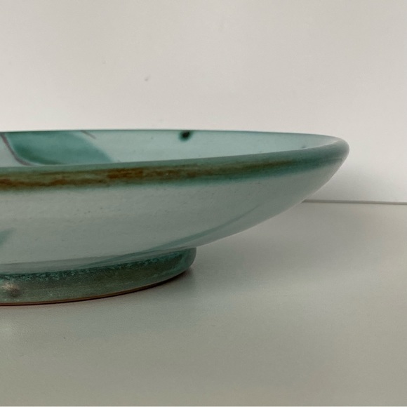 Hand made Pottery Plate with a pear Hand Thrown Signed Burdick 7” Decor EUC - Picture 9 of 15